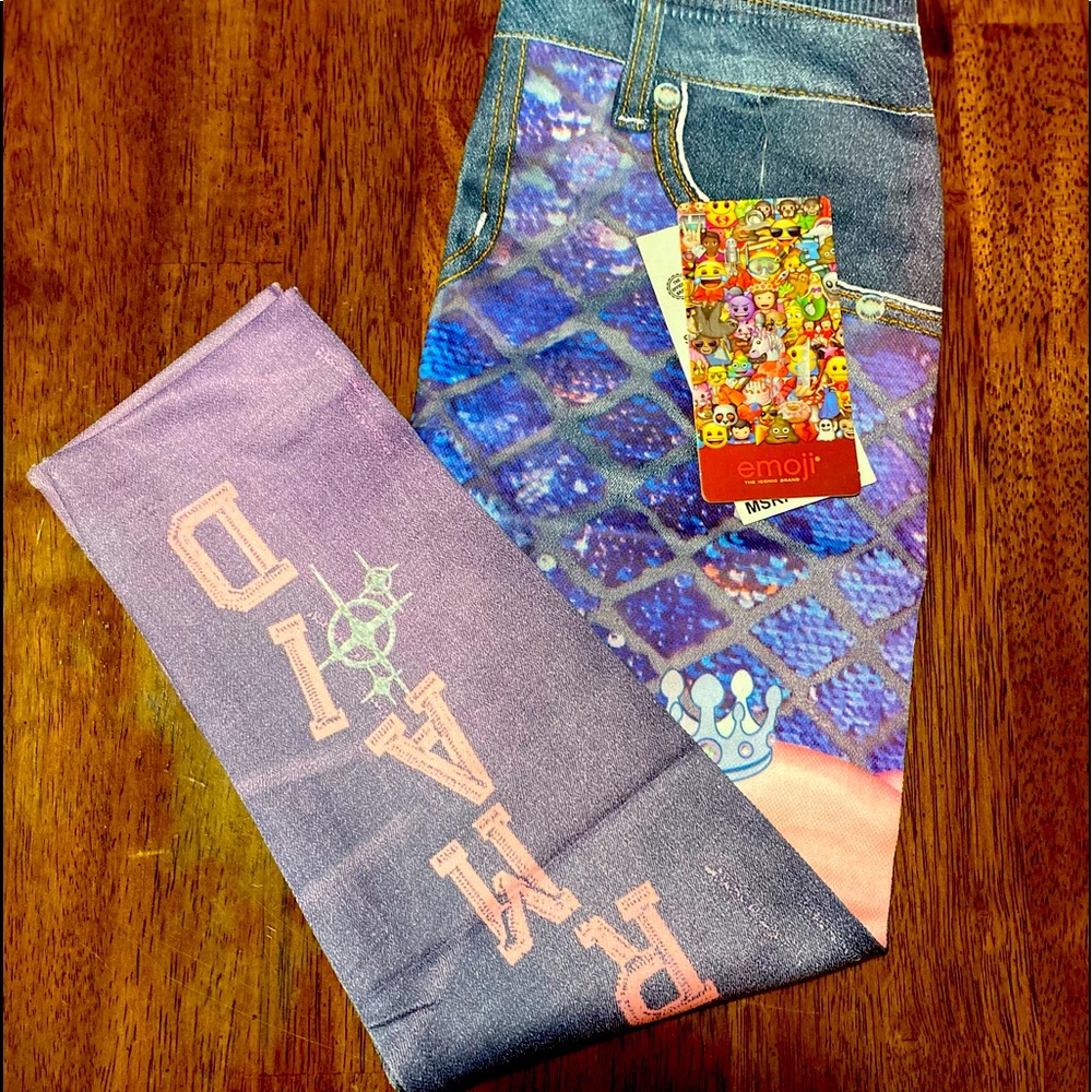 Girls Mermaid Emoji leggings